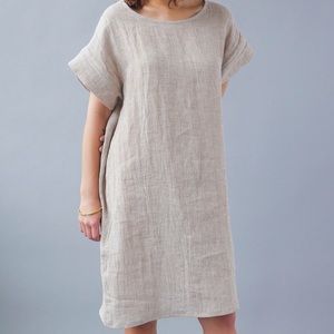 Temperate Co. linen gauze shift dress